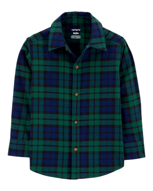 Carter's Kid Plaid Twill Button-Down Shirt