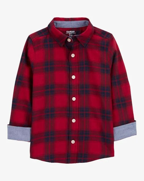 Oshkosh Toddler Plaid Button-Front Shirt