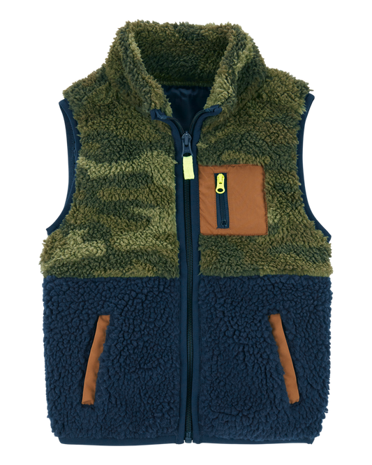 Carter's Toddler Camo Zip-Up Sherpa Vest