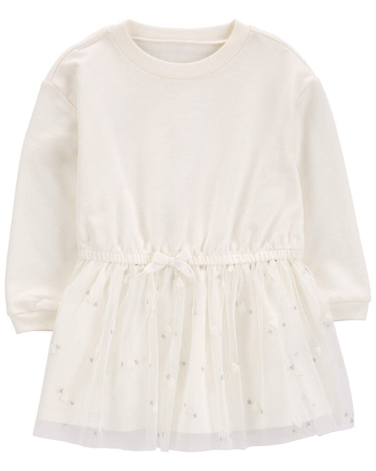 Carter's Toddler Glitter Long-Sleeve Cotton Dress