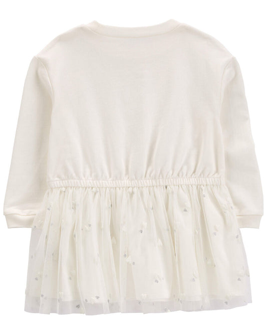 Carter's Toddler Glitter Long-Sleeve Cotton Dress