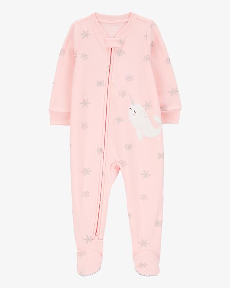 Carter's Toddler 1-Piece Narwhal Fleece Footie Pajamas