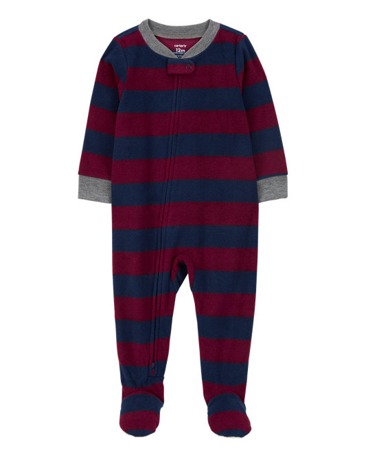 Carter's Toddler 1-Piece Striped Fleece Footie Pyjamas