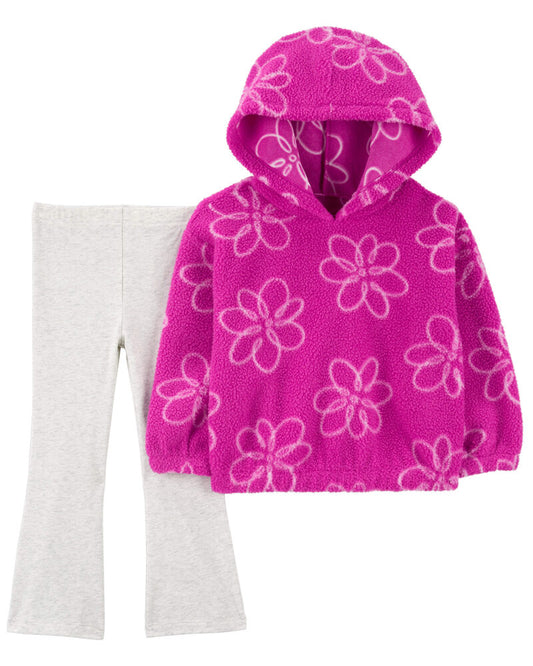 Carter's Toddler 2-Piece Floral Sherpa Hoodie & Legging Set