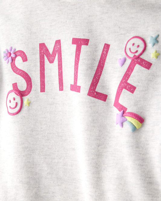 Carter's Toddler Girl Smile French Terry Long-Sleeve Top & Skirt Set