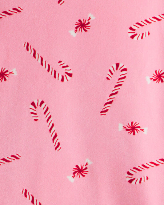 Carter's Toddler Pink Peppermints DreamPlush Long-Sleeve Snug Fit 2-Piece Pyjamas - Pink