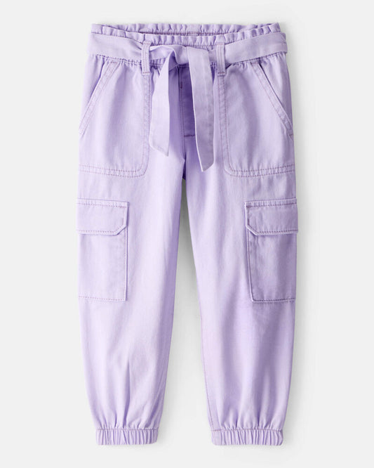 Carter's Toddler Girl Cotton Cargo Joggers -  Purple