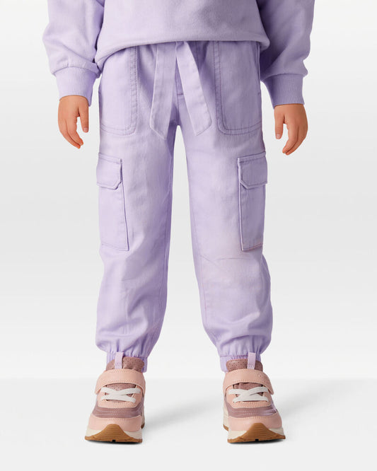 Carter's Toddler Girl Cotton Cargo Joggers -  Purple