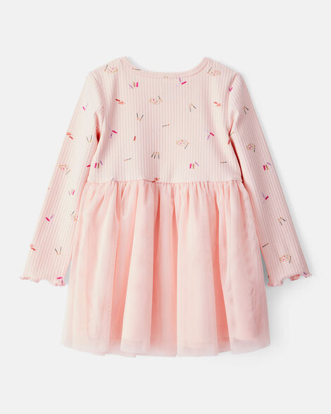 Carter's Toddler Girl Floral Print Long-Sleeve Dress - Pink