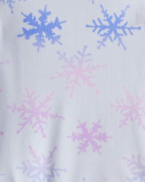 Carter's Toddler Girl Snowflake Tie dye DreamPlush Long-Sleeve Snug Fit 2-Piece Pajamas - Blue