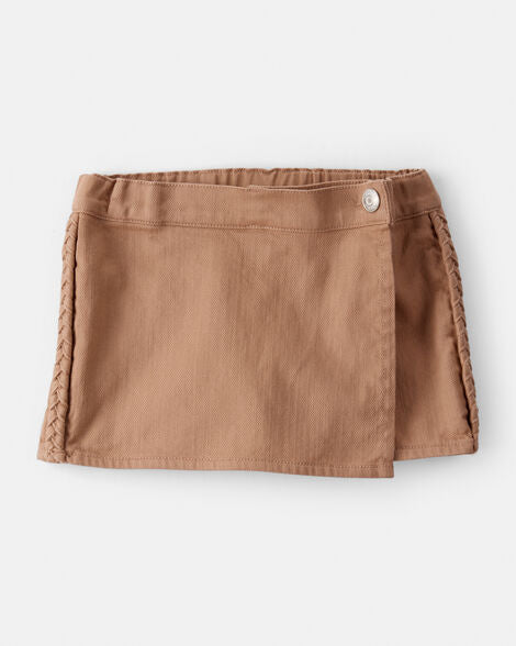 Oshkosh Toddler Girl 100% Cotton Skort - Brown