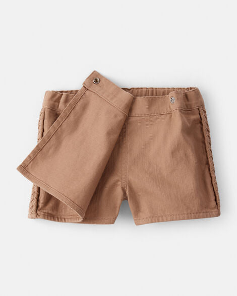 Oshkosh Toddler Girl 100% Cotton Skort - Brown