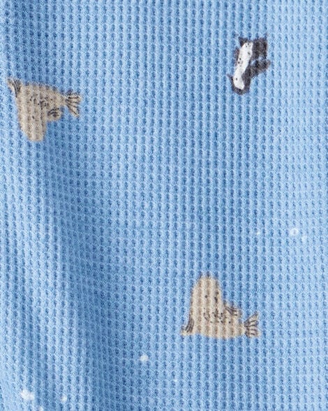 Carter's Toddler Boy Arctic Animal Cotton Long-Sleeve Snug Fit 1-Piece Pajamas - Blue