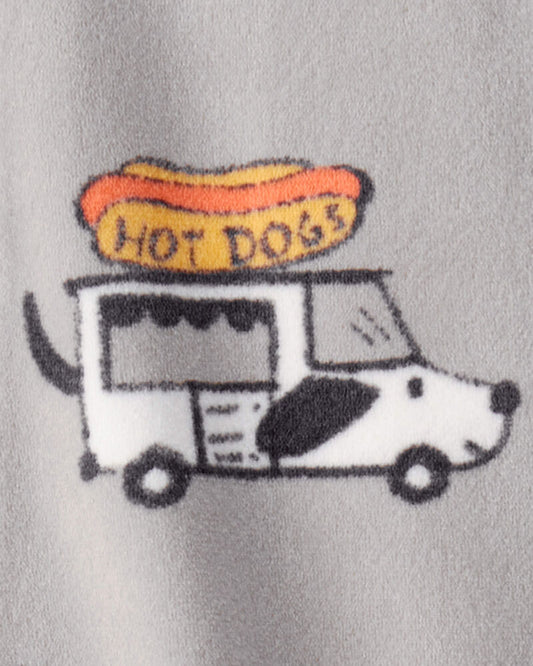 Carter's Toddler Boy Food Truck DreamPlush Snug Fit Long-Sleeve 2-Way Zip 1-Piece Pyjamas