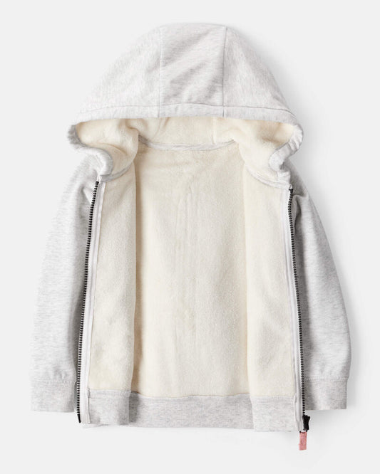Carter's Toddler Girl Long-Sleeve Hooded Zip-Up Jacket - Grey