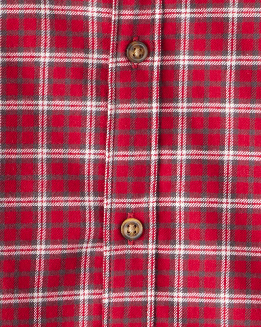 Carter's Toddler Boy Plaid Cotton Long-Sleeve Button-Down Shirt - Red