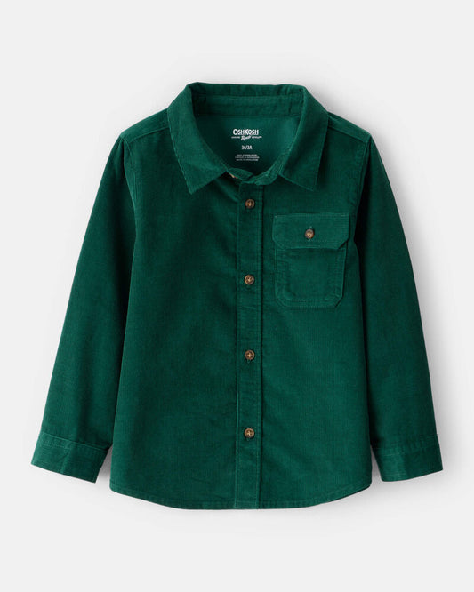 Carter's Toddler Boy Corduroy Long-Sleeve Button-Down Shirt - Green