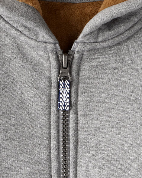 Carter's Toddler Boy Long-Sleeve Hooded Zip-Up Jacket - Grey