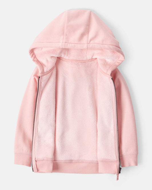 Carter's Toddler Girl Long-Sleeve Hooded Zip-Up Jacket - Pink
