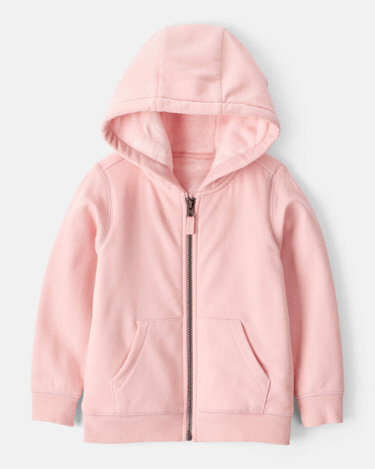 Carter's Toddler Girl Long-Sleeve Hooded Zip-Up Jacket - Pink