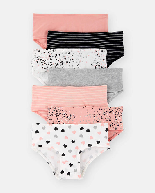 Carter's Toddler Girl 7-Pack Heart Print Brief Underwear