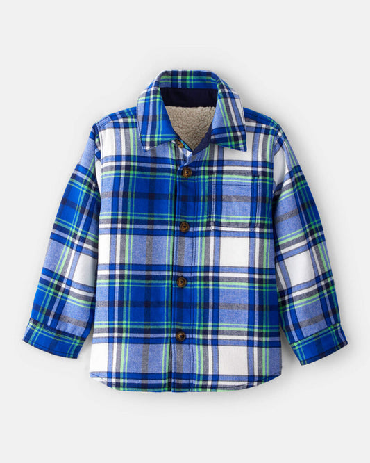 Carter's Toddler Boy Plaid Shera Lined Fashion Jacket - Blue