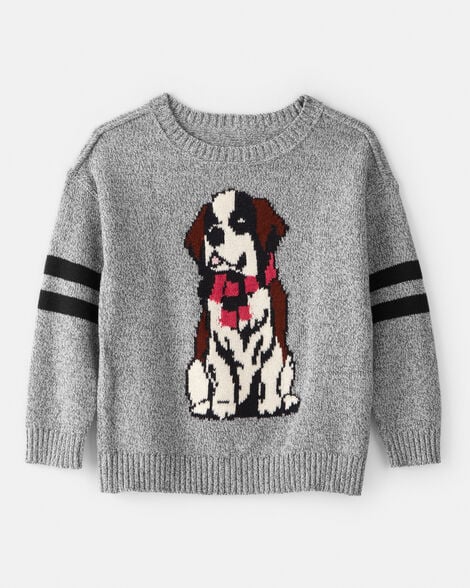 Carter's Toddler Boy Dog Sweater - Grey