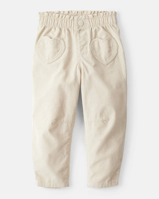 Carter'sToddler Girl Heart Pocket Barrel Pants - Tan