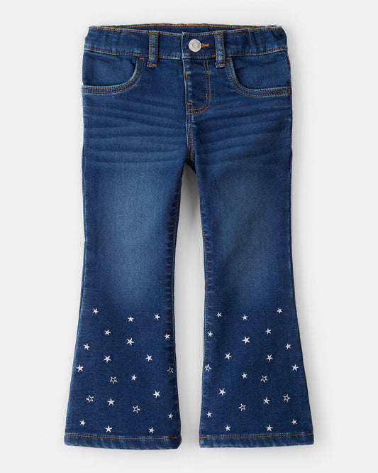 Oshkosh Toddler Girl Star Denim Flare Jeans - Blue