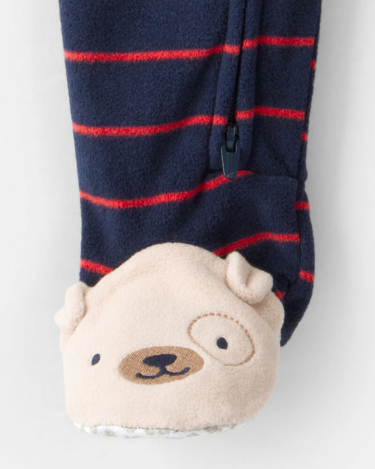 Carter's Toddler Boy Striped Loose Fit 1-Piece Pyjamas - Navy