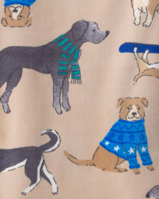 Carter's Toddler Boy Dog DreamPlush Long-Sleeve Snug Fit 2-Piece Pajamas - Beige