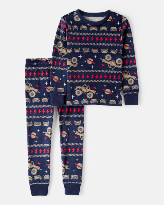 Carter's Toddler Boy Monster Truck DreamPlush Snug Fit 2-Piece Pajamas