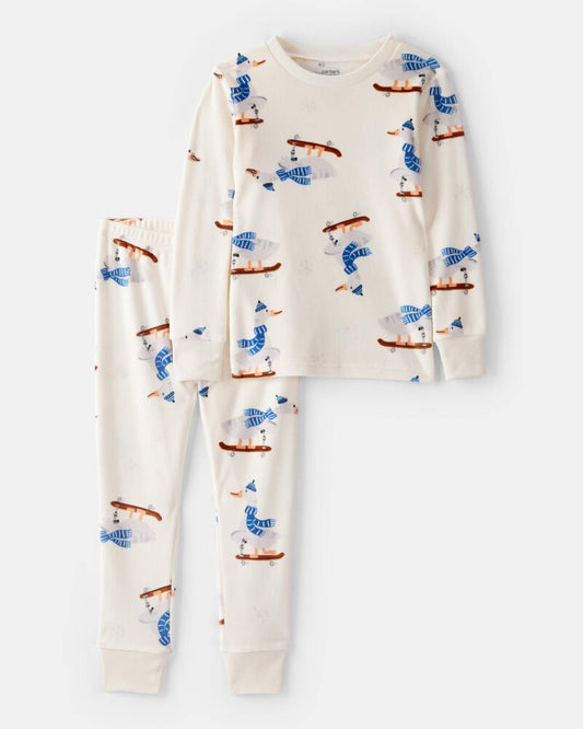 Carter's Toddler Boy Goose DreamPlush Snug Fit 2-Piece Pyjamas- Ivory