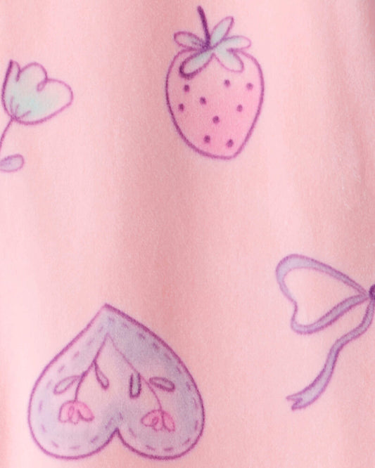 Carter's Toddler Girl Swan DreamPlush Snug Fit 1-Piece Pajamas - Pink