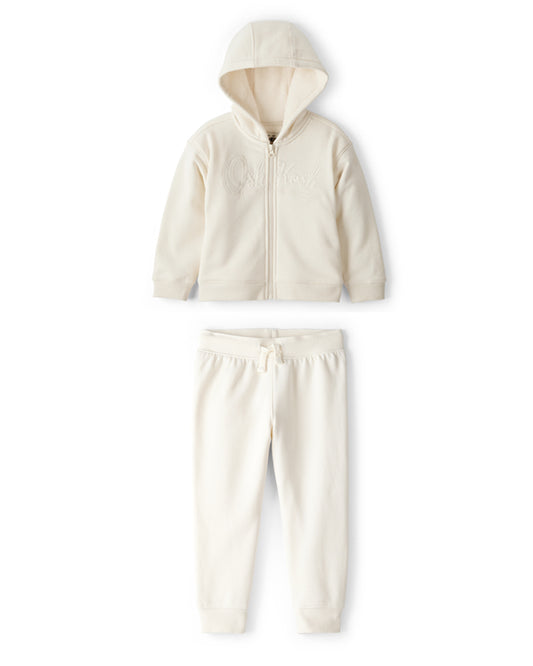 Oshkosh Toddler Girl Hooded Zip-Up Jacket with Drawstring Joggers