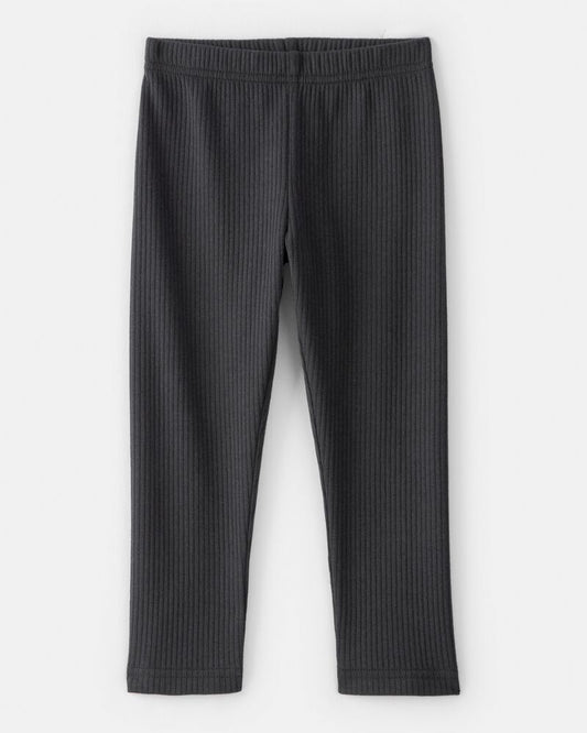 Carter's Toddler Girl Pull-On Stretch Rib Leggings - Black