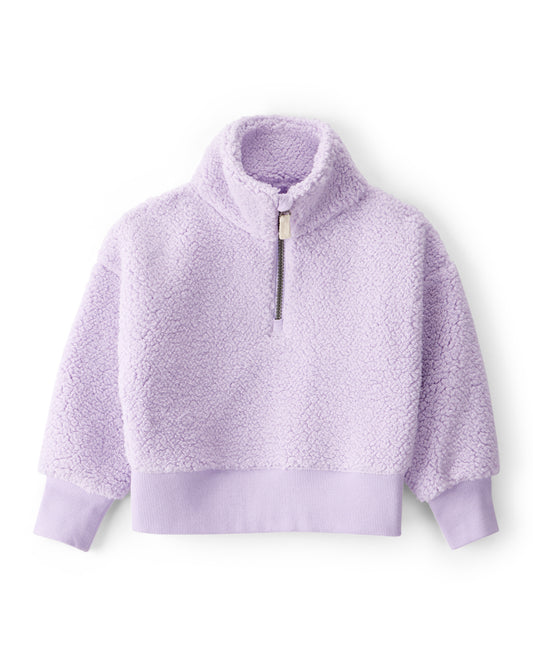 Carter's Toddler Girl DayDream Fleece Quarter-Zip Pullover Sweatshirt & Drawstring Joggers - Purple