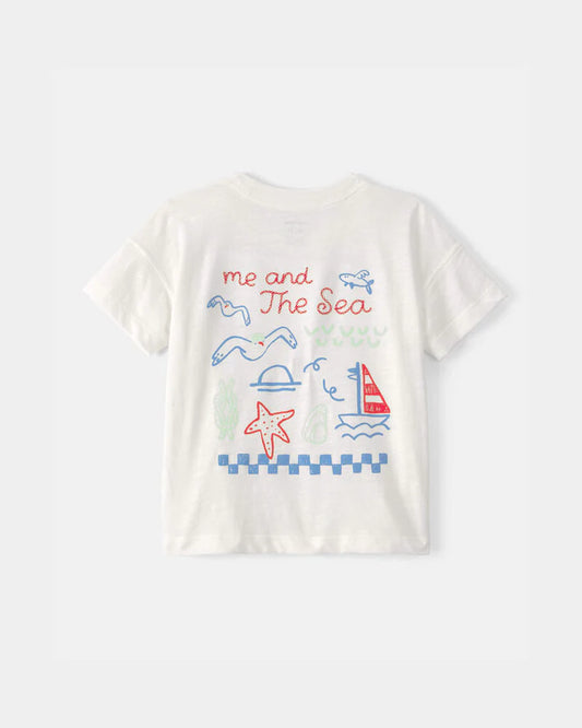 Carter's Toddler 'Ahoy There' Graphic Tee with Twill Shorts