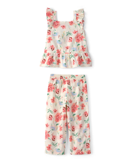 Carter's Toddler Girl Floral Peplum Top with Floral Pants