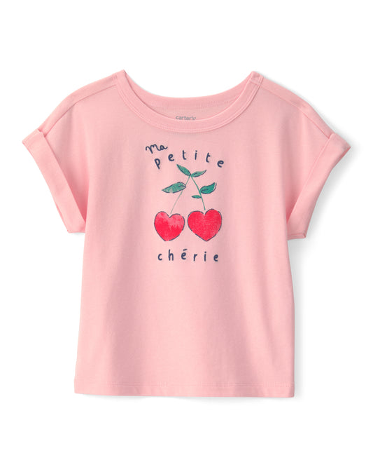 Carter's Toddler Girl Cherry Top with Striped Pants
