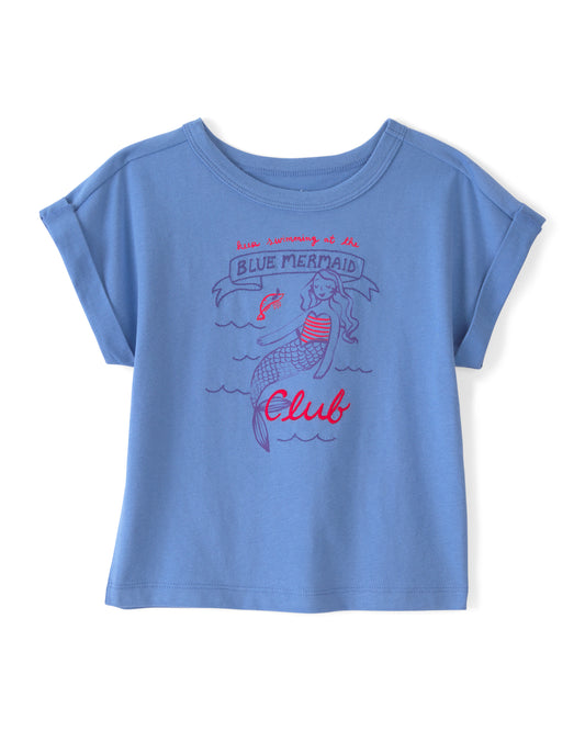 Carter's Toddler Girl Mermaid Top with Chambray Shorts