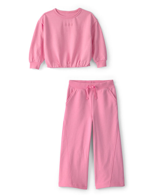 Carter's Toddler Girl Flowers French Terry Pullover Sweatshirt with Wide-Leg Pants