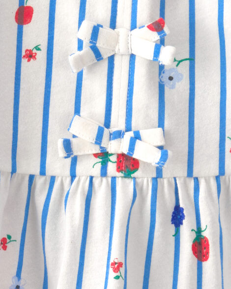 Carter's Toddler Girl 2-Piece Strawberry Top & Short Set - Blue/Red