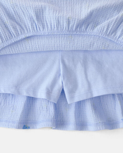 Carter's Toddler Girl 2-Piece Floral Top & Skort Set - Blue