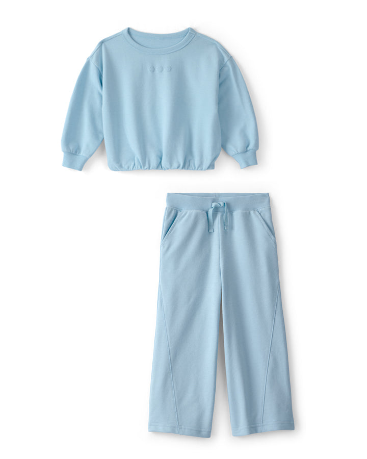 Carter's Toddler Girl Flowers French Terry Pullover Sweatshirt with Wide-Leg Pants