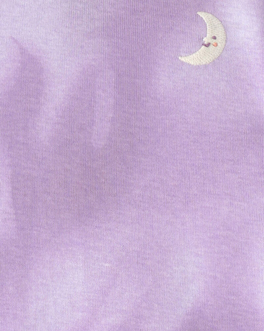 Carter's Toddler Girl Space Constellation Tie-Dye 100% Cotton Snug Fit 4-Piece Pyjama Set - Purple