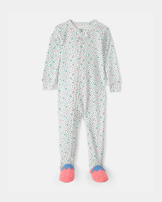 Carter's Toddler Girl Strawberry 100% Cotton Snug Fit 1-Piece Pyjama Set