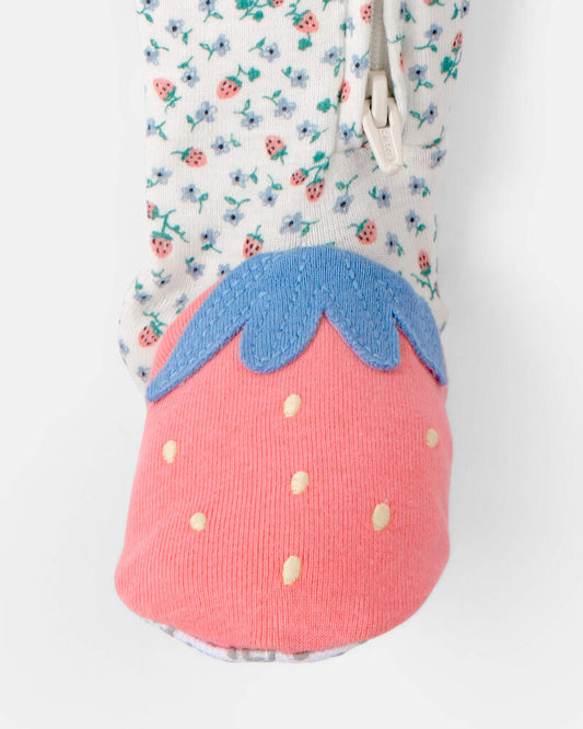 Carter's Toddler Girl Strawberry 100% Cotton Snug Fit 1-Piece Pyjama Set