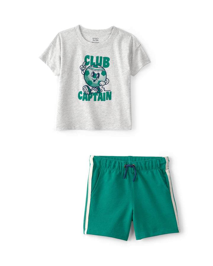 Carter's Toddler Boy 'Club Captain' Graphic Tee with Shorts