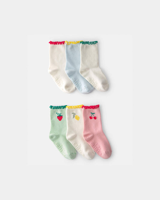 Carter's Toddler Girl 6-Pack Fruit Crew Socks